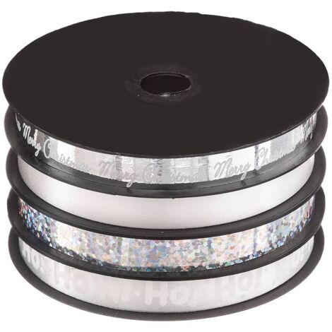 Confezione da 4 rotoli di bolducs 10mm l.5 m rosso oro argento - Feeric lights & christmas