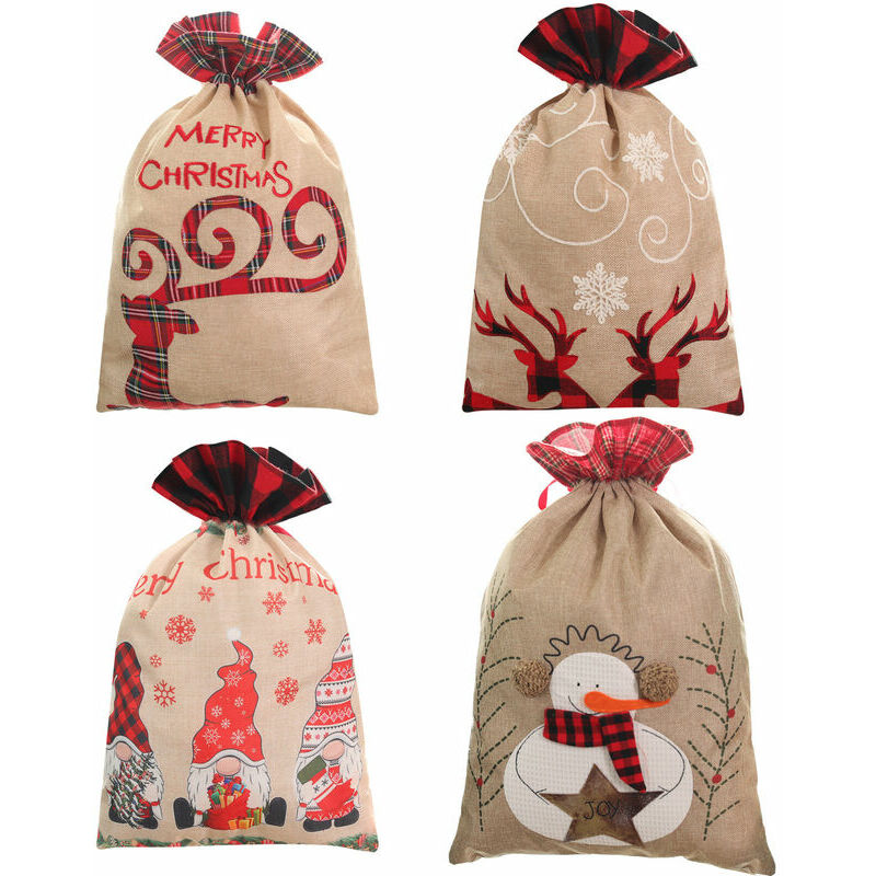 Confezione da 4 Sacco di Babbo Natale - Sacchetti