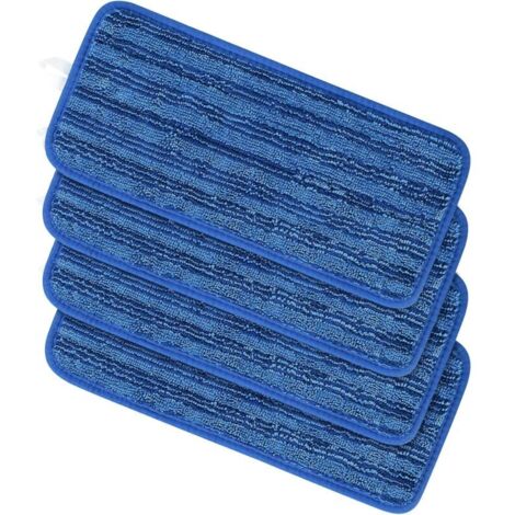 Confezione da 4 salviette riutilizzabili per Swiffer Wet Jet, panni di ricambio per Swiffer Wet Jet Spray Mop, panni in microfibra lavabili per la pulizia di pavimenti asciutti o bagnati (4 pezzi - bl