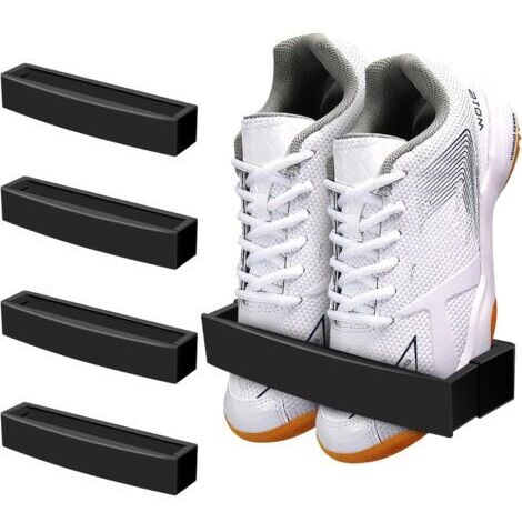 Confezione da 4 scaffali porta scarpe regolabili da parete, organizer per scarpe, contenitori per camper, scarpiera da appendere alla porta