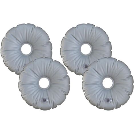 Confezione da 4 supporti base con bandiera con piume, borsa per pesi rotonda per ombrellone, borsa per pesi per acqua pieghevole, supporto per ombrellone, contiene 10 litri di sabbia o acqua