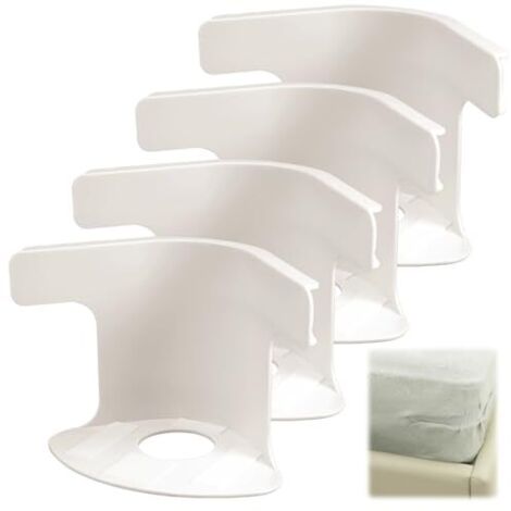 Confezione da 4 supporti per lenzuola con bloccaggio che tengono le lenzuola saldamente in posizione, cinghie per lenzuoli con angoli resistenti, adatti a tutte le dimensioni dei materassi (4,