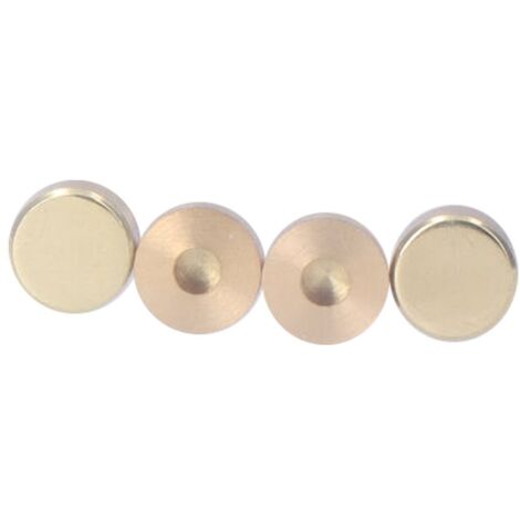 Confezione da 4 unità. Finiture in ottone filettato liscio 12 EDM lucido