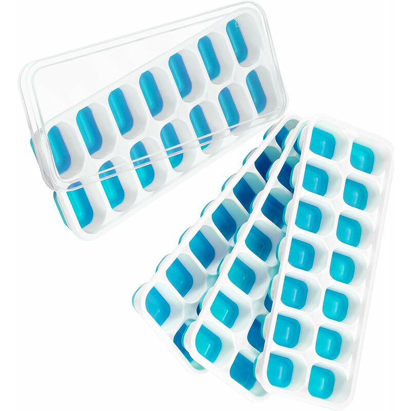 Confezione da 4 vaschette per cubetti di ghiaccio