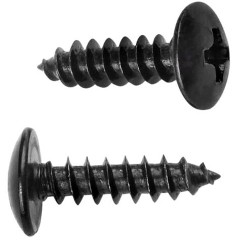 CONFEZIONE DA 40 PEZZI - VITI PER LAMIERA 4,2x13MM - TESTA BOMBATA E IMPRONTA A CROCE - ZINCATE E VERNICIATE NERE