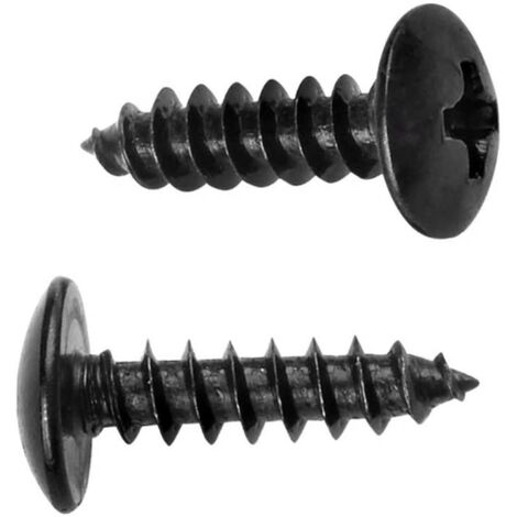 CONFEZIONE DA 40 PEZZI - VITI PER LAMIERA 4,2x13MM - TESTA BOMBATA E IMPRONTA A CROCE - ZINCATE E VERNICIATE NERE