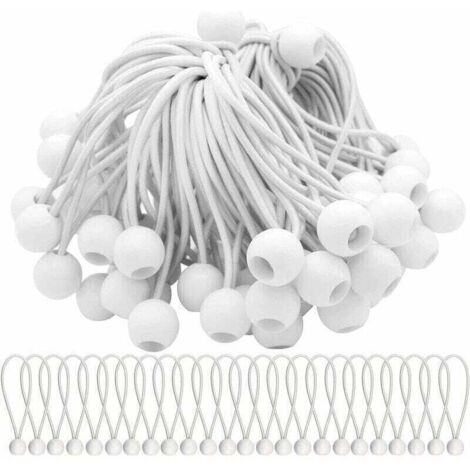 Confezione da 40 tenditori elastici, corde elastiche con palline, corde elastiche, palline elastiche per tendoni, tende, striscioni e teloni