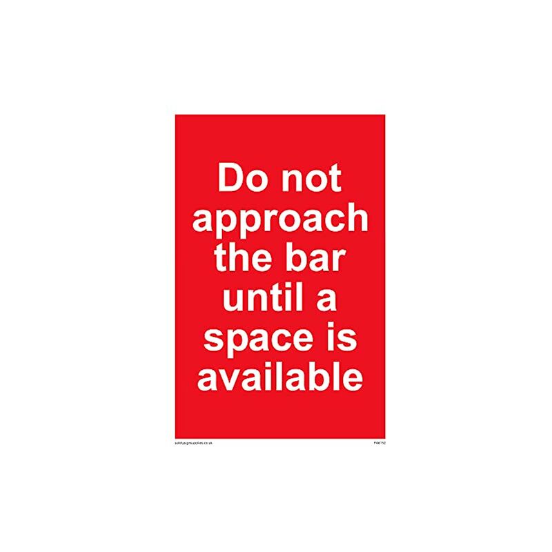 Confezione da 5 - CartelloDo not approach the bar