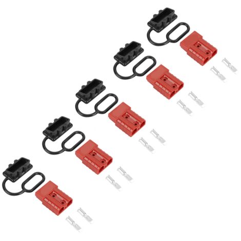 Confezione da 5 connettori rapidi bipolari da 50 A per batterie di accumulo, con 10 terminali.
