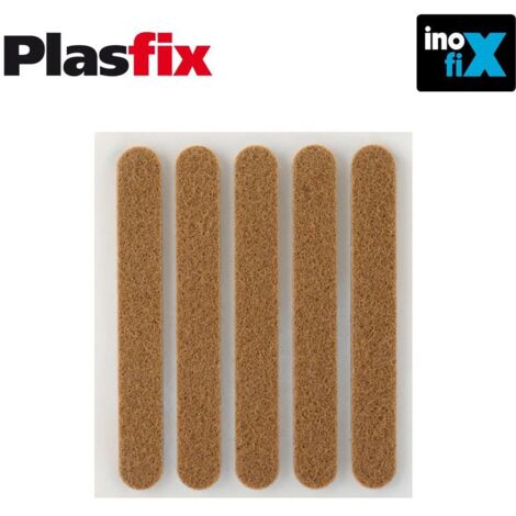 Confezione da 5 feltri adesivi sintetici marroni 95x12mm Plasfix INOFIX