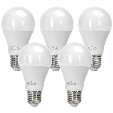 Confezione da 5 Lampadine Led E27 A60 15W Bianco caldo 3000K Aigostar