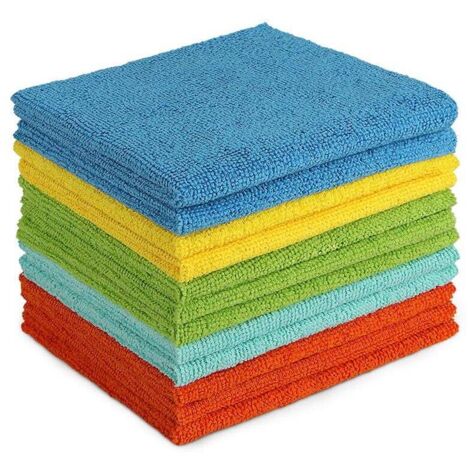 Set 5 Panni In Microfibra 40x30 Cm – Ispessiti E Altamente Assorbenti, Senza Pelucchi, Per Cucina, Vetri E Auto, Lavabili E Riutilizzabili