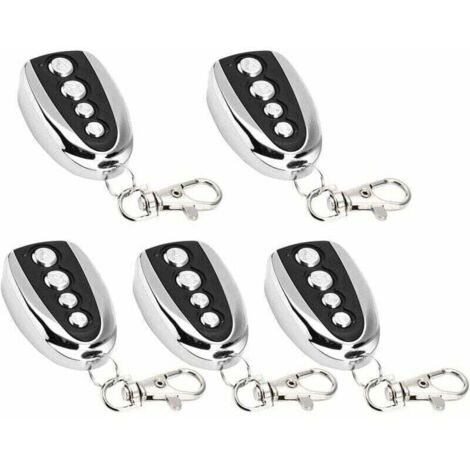Confezione da 5 telecomandi per apertura porta garage elettrica, 433 MHz per clonazione cancello, garage, clonazione elettrica universale (5 pezzi)