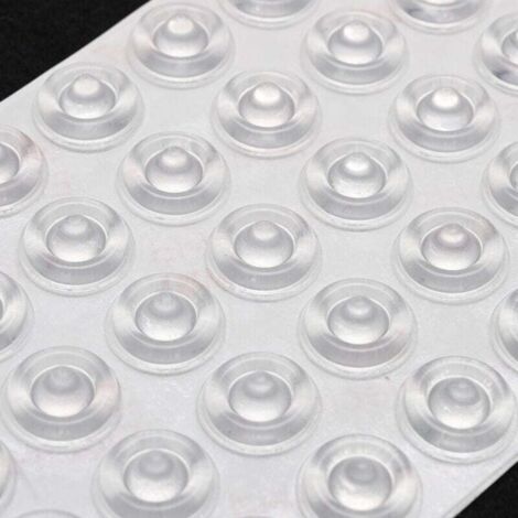 Confezione da 50 fermaporta trasparenti, autoadesivi in silicone morbido, antitraccia, per maniglie delle porte.