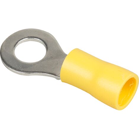 Confezione da 50 morsetti a occhiello rotondo da 4,0 a 6,0 mm² - Giallo