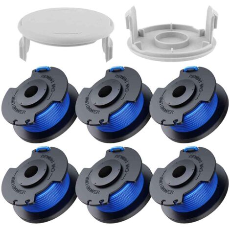Confezione da 6 fili di ricambio per decespugliatori, compatibili con i modelli Ryobi da 18V, 24V e 40V.