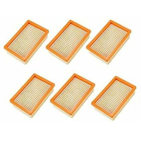 Confezione da 6 filtri per aspirapolvere Karcher MV4 MV5 MV6 WD4 WD5 WD6, pezzi di ricambio Filtro fegato