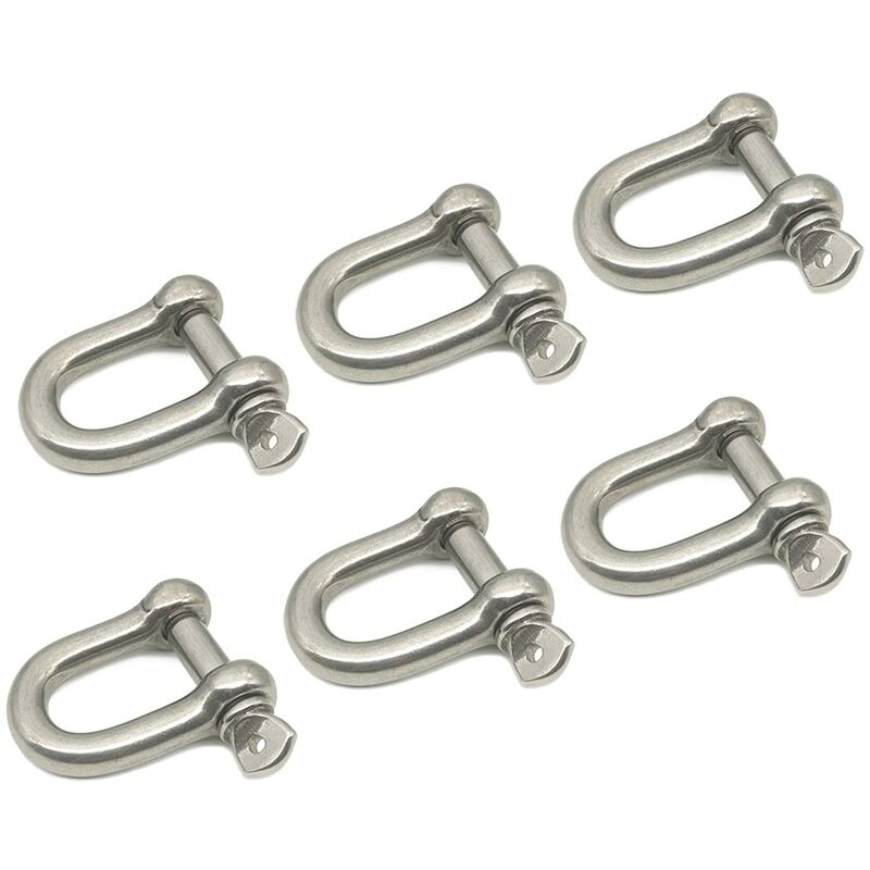 Confezione da 6 lucchetti con grillo a d - M8