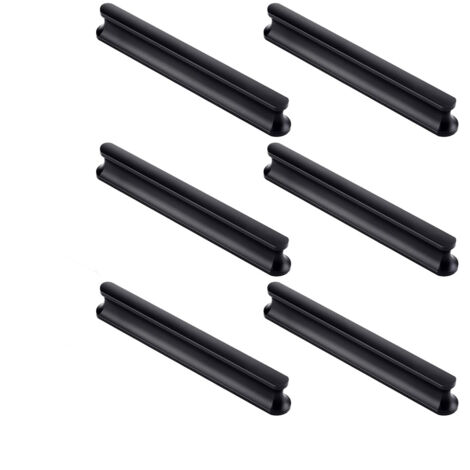 Confezione da 6 maniglie per ante di mobili da cucina lunghe 120 mm (centro foro 96 mm), maniglie per cassetti da cucina, maniglie per ante di mobili, maniglie per ante di credenze