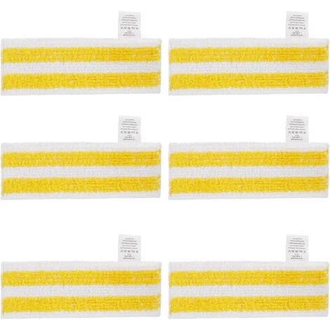 Confezione da 6 panni in microfibra di ricambio compatibili con i pulitori a vapore Karcher Easyfix SC 1, SC 2, SC 3, SC 4, SC 5