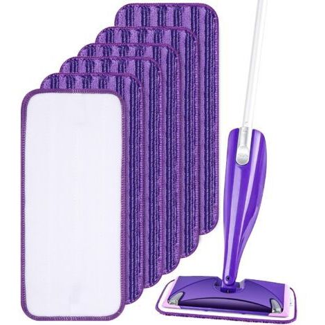 Confezione da 6 salviette riutilizzabili per Swiffer WetJet 30x14 cm, panni in microfibra per mocio, panni in microfibra per mocio, panni di ricambio riutilizzabili per la pulizia di pavimenti asciutt