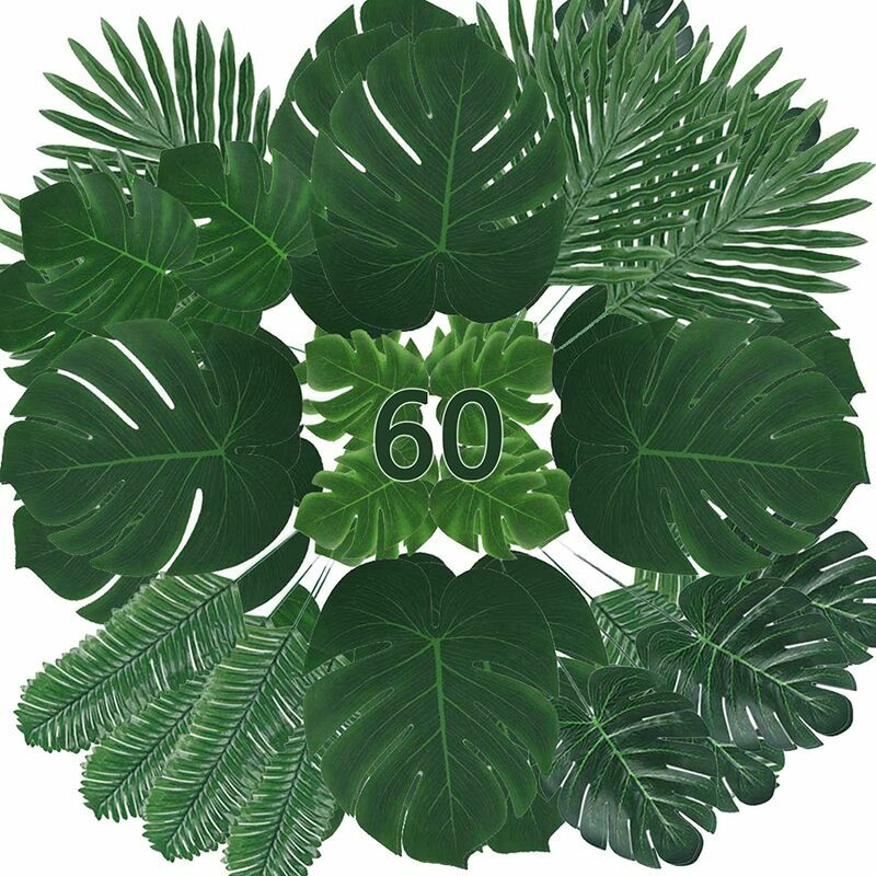Confezione da 60 foglie di palma tropicale