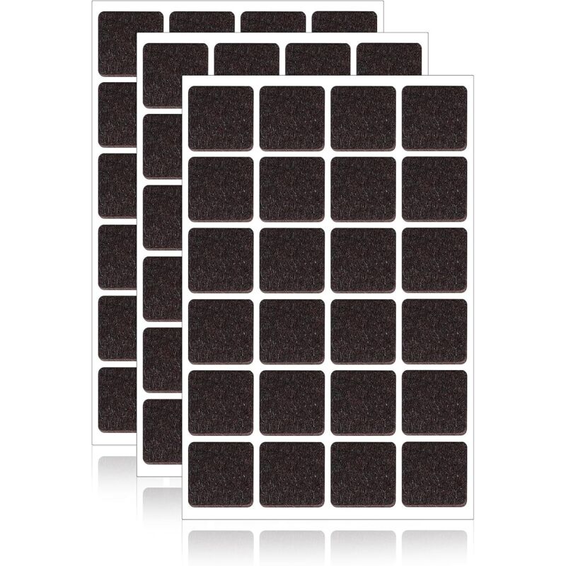 Confezione da 72 feltrini autoadesivi - 22 mm - Marrone - Robusta protezione in feltro per sedie e mobili