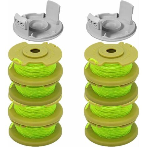 Confezione da 8 bobine di ricambio per decespugliatori compatibili Ryobi O NE Plus AC80RL3 18V 24V 40V
