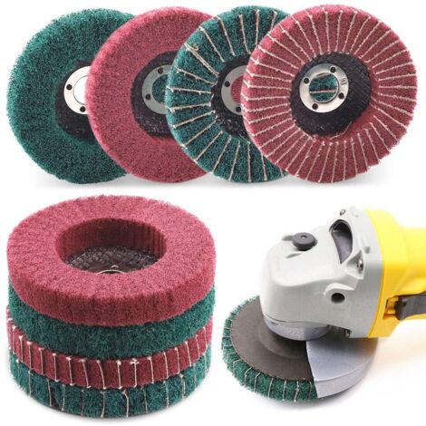 Confezione da 8 dischi lamellari in fibra di nylon per smerigliatrice da banco, 10 cm, grana 120,180,240,320, disco abrasivo per strumenti di lucidatura