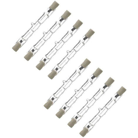 Confezione da 8 lampadine alogene dimmerabili R7S 118 mm 300 W AC220-240 V J118 Faretti alogeni lineari per illuminazione paesaggistica, di sicurezza e stradale