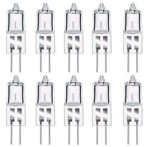 Confezione da 8 lampadine alogene G4, lampadina G4 bianco caldo 12V 20W, 2800K, 240LM, dimmerabile, lampada alogena G4, lampada a capsula trasparente per luce a disco, lampadario - senza sfarfallio, A