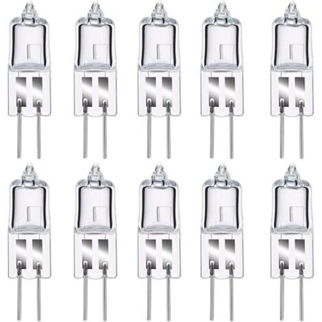 Confezione da 8 lampadine alogene G4, luce bianca calda, 12V 20W, 2800K, 240LM, dimmerabili, lampada alogena G4, lampada a cappuccio