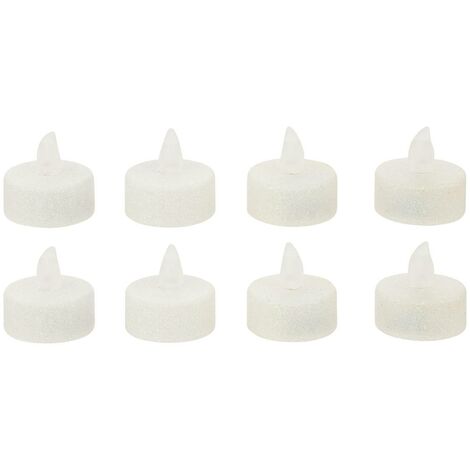 Confezione da 8 luci LED glitterate bianche - Feeric lights & christmas