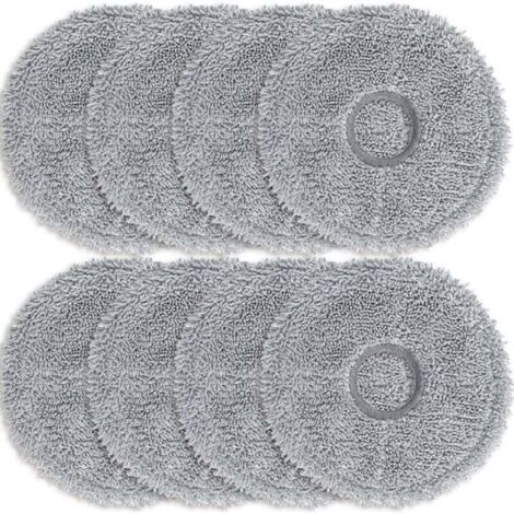 Confezione da 8 panni in microfibra grigio scuro per robot aspirapolvere L10s Ultra / L10 Ultra / L20 Ultra / L10s Pro Ultra Heat / X40 Ultra Complete e Xiaomi X10+ / X20+. Accessori di ricambio.