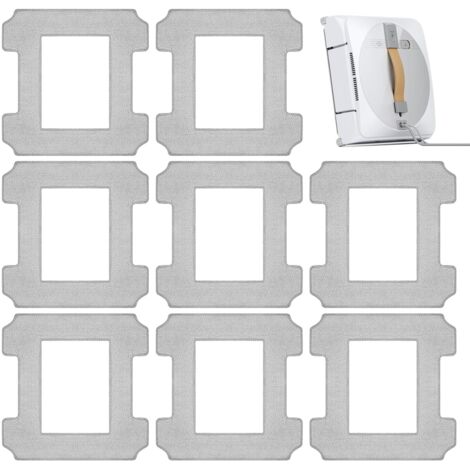 Confezione da 8 panni lavabili in microfibra W1 Kit di accessori W1 Pro per robot aspirapolvere per finestre Ecovacs Winbot W1 W1 Pro Series
