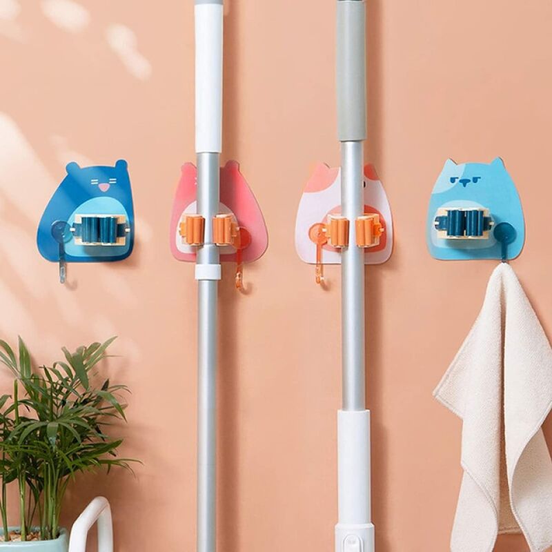 Confezione da 8 porta scopa per mocio Clip per