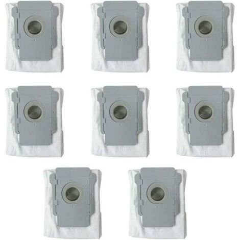 Confezione da 8 sacchetti antipolvere monouso di ricambio per iRobot Roomba i7 i7+ / i7 Plus E5 E6 E7 S9 S9 Robot Aspirapolvere Base autopulente, Kit di accessori per sacchetti per la rimozione dello 