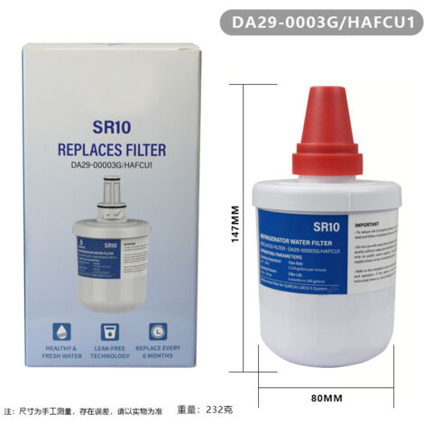 Confezione da due filtri per l'acqua FilterLogic FL-293G per sostituire i modelli Samsung DA29-00003G, DA29-00003F e DA29-00003B