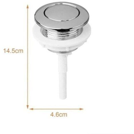 Confezione de 2 pulsanti per WC Scarico, pulsante singolo de 38 mm, kit ricambio cromato, résistance ABS, facile à installer, montage universel.