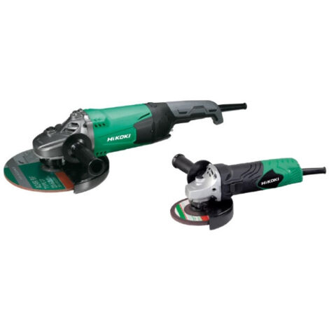 Confezione di 2 smerigliatrici Hikoki KG23SBYBZ 2200W e 900W D230mm e 125mm