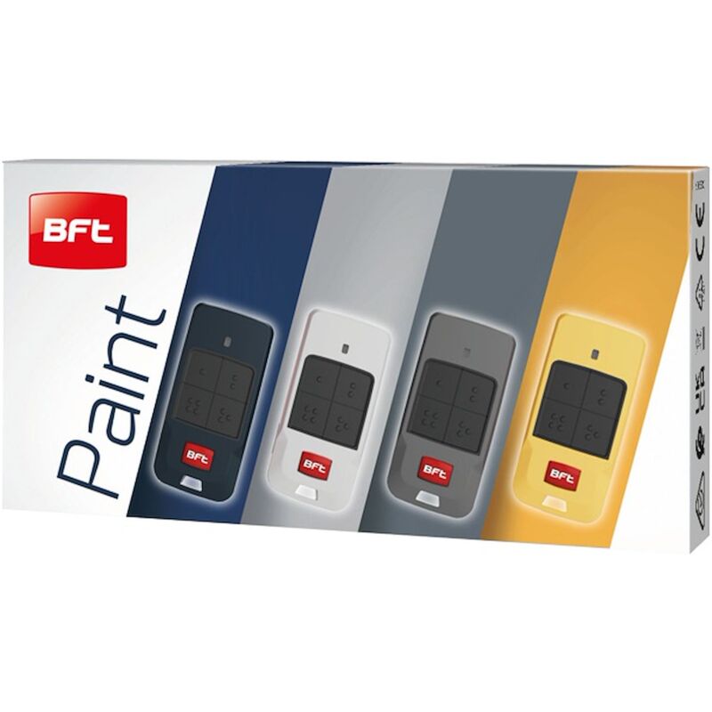 Émetteur 4 canaux - bft mitto cool c4 - 433.92 mhz - pack de 4 couleurs - bft n999802