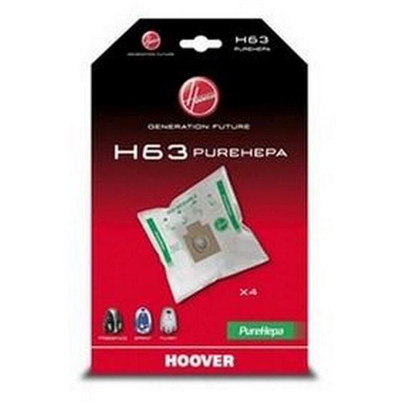 Confezione Di 4 Sacchetti Pure Hepa Aspirapolvere Hoover 3662050534...