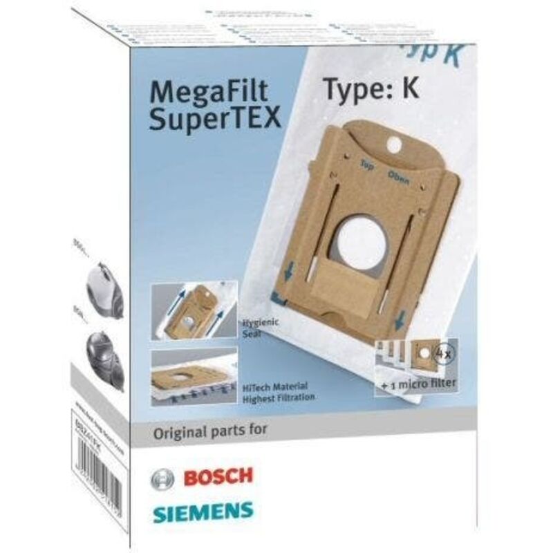 Confezione di 4 sacchetti tipo k micro filtro originale - Aspirapolvere Bosch 166364