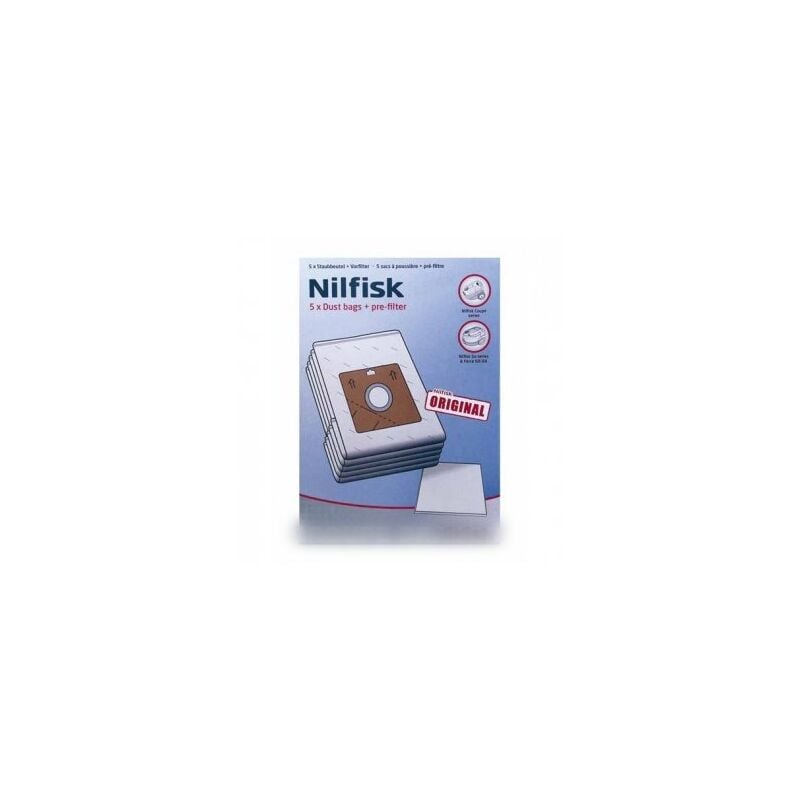 Scatola da 5 sacchetti con 1 prefiltro coupe/compact/go/force (originale) - Aspirapolvere Nilfisk 1557185054127789954
