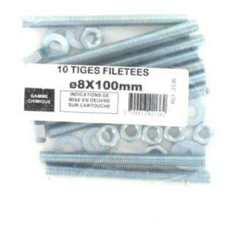 Confezione diametro 10 Barre filettate M8 Batifix 8 x 100 mm
