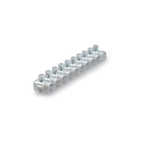 Confezione Morsetti a Stecche da 10 Pezzi, Trasparente isolante per cavi elettrici fino a 6 mm