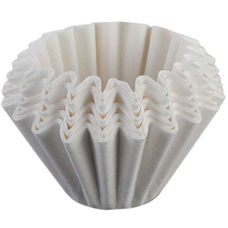 Confezione originale da 100 piccoli sacchetti filtro universali bianchi, filtro di carta neutro per macchine da caffè con filtro a cestello, 4,5 x 5,5 cm