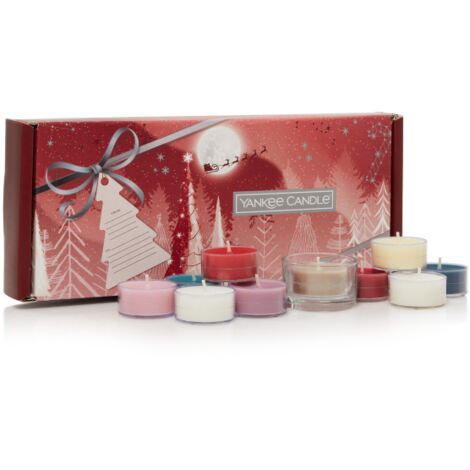 Confezione Regalo con 10 Candele e 1 Porta Candela Linea Tea Light