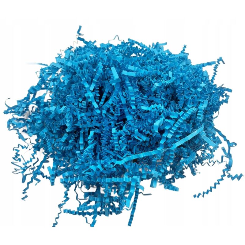 Confezione regalo con ripieno di carta decorativa blu da 1 kg