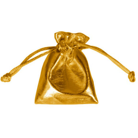Confezione regalo con sacchetto decorativo dorato, 8 x 6 cm, sacchetto per gioielli